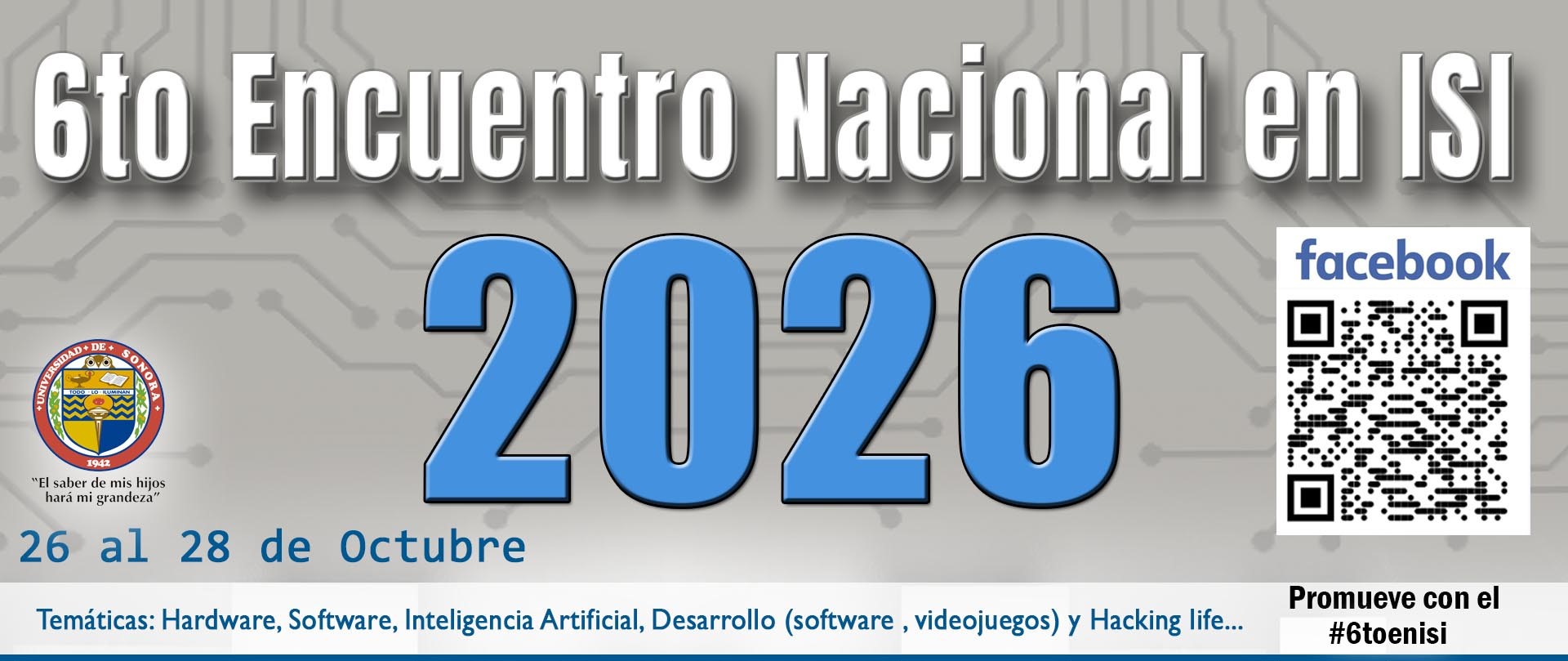 6to Encuentro Nacional en ISI 2026 — Universidad de Sonora, del 26 al 28 de octubre