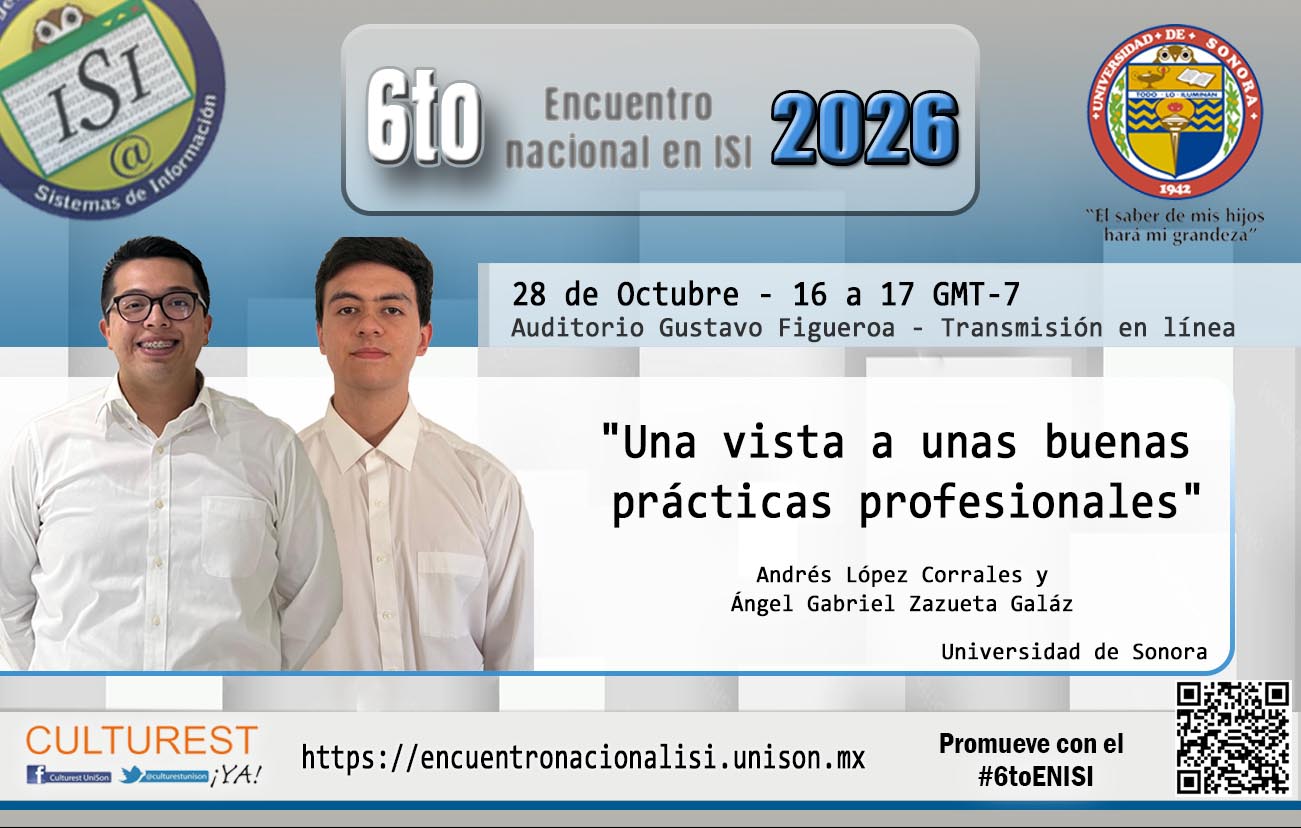 Ponente confirmado